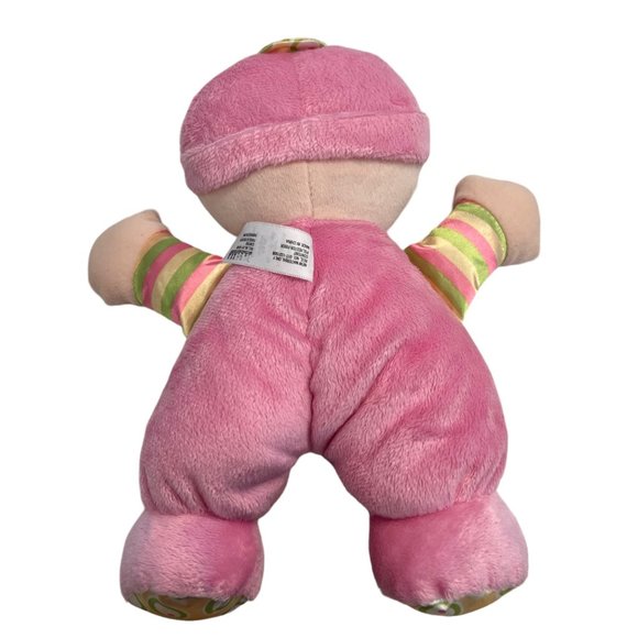 Fisher Price Brilliant Basics Babys 1st Doll Soft Stuffed Plush Pink Rattle Toy - Picture 4 of 8